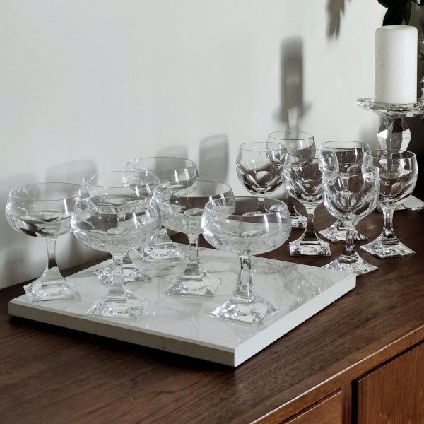 Incroyable service de verres à pied Arnolfo di Cambio "Marbella" (Années 70/80)