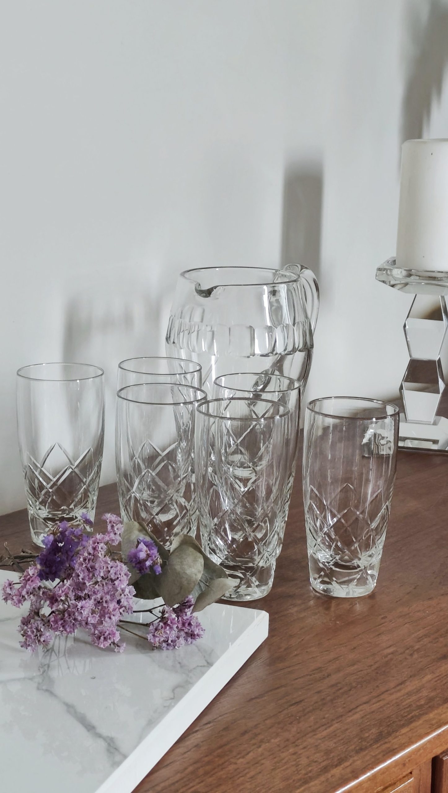 Service à eau/orangeade en cristal taillé – Image 6