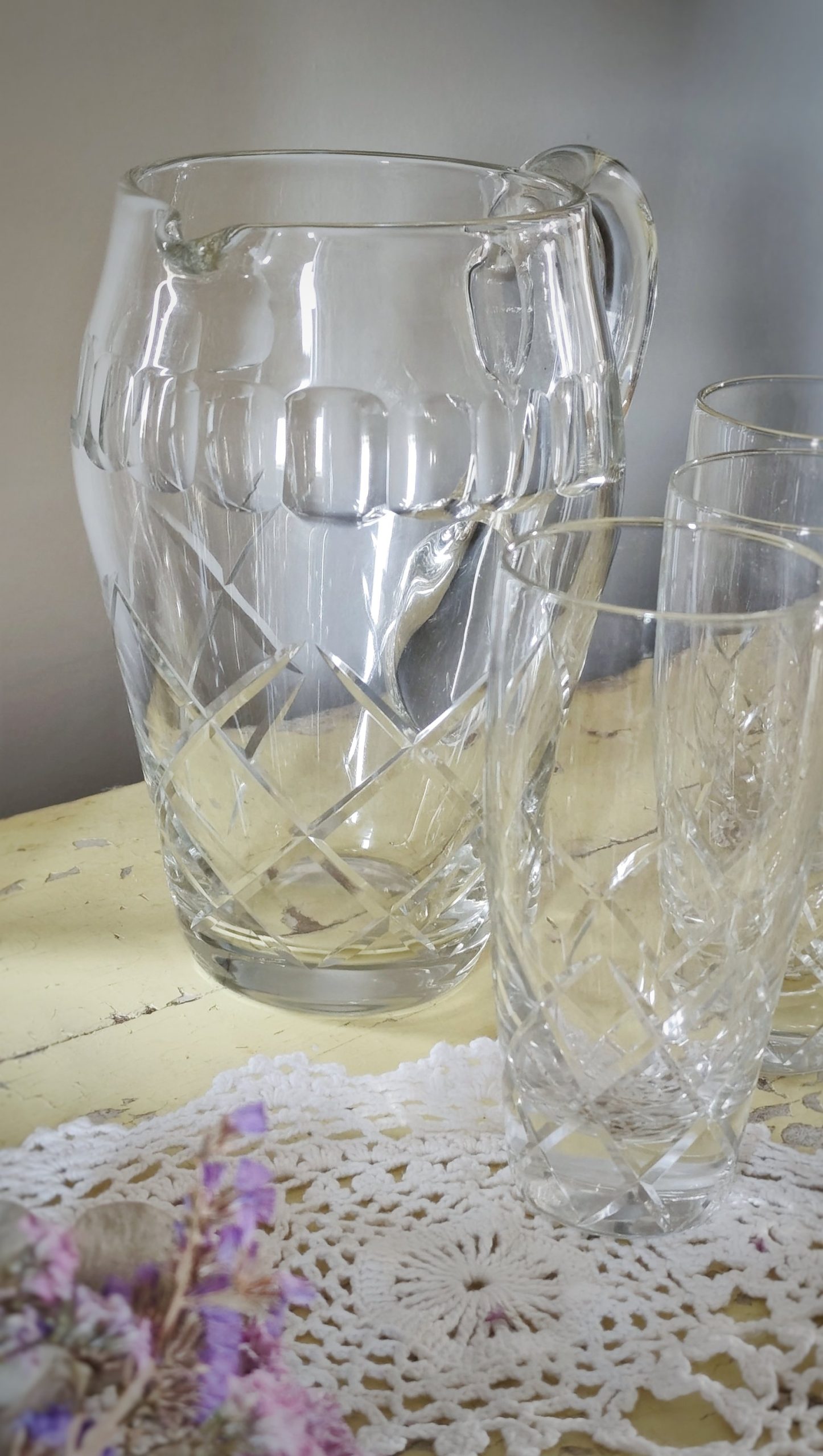 Service à eau/orangeade en cristal taillé – Image 4