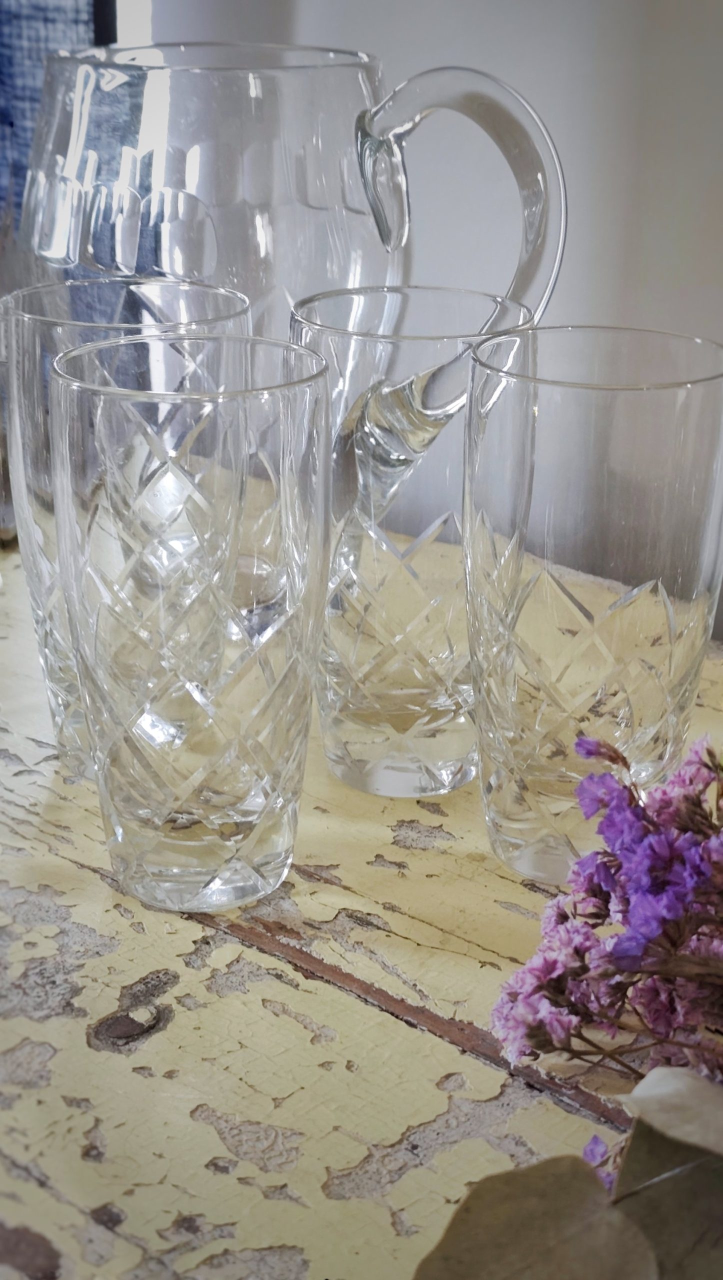 Service à eau/orangeade en cristal taillé – Image 3