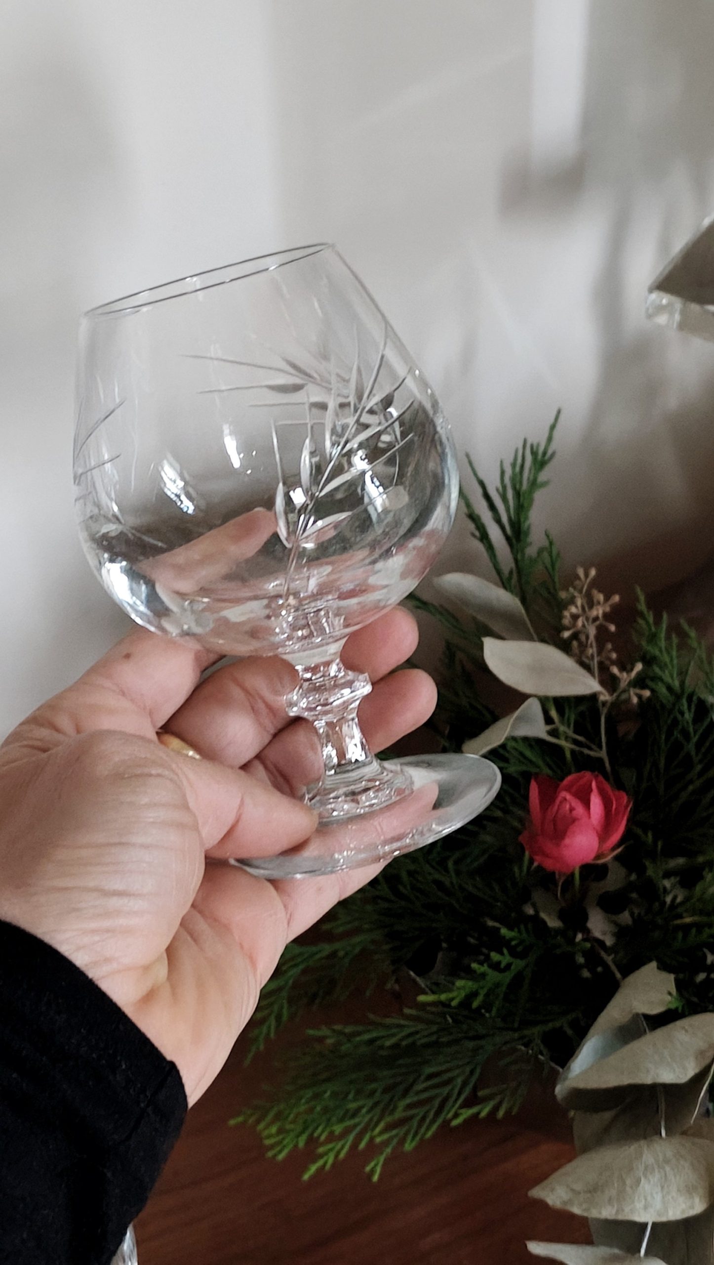 Ensemble de 5 verres à Cognac en cristal – Image 3