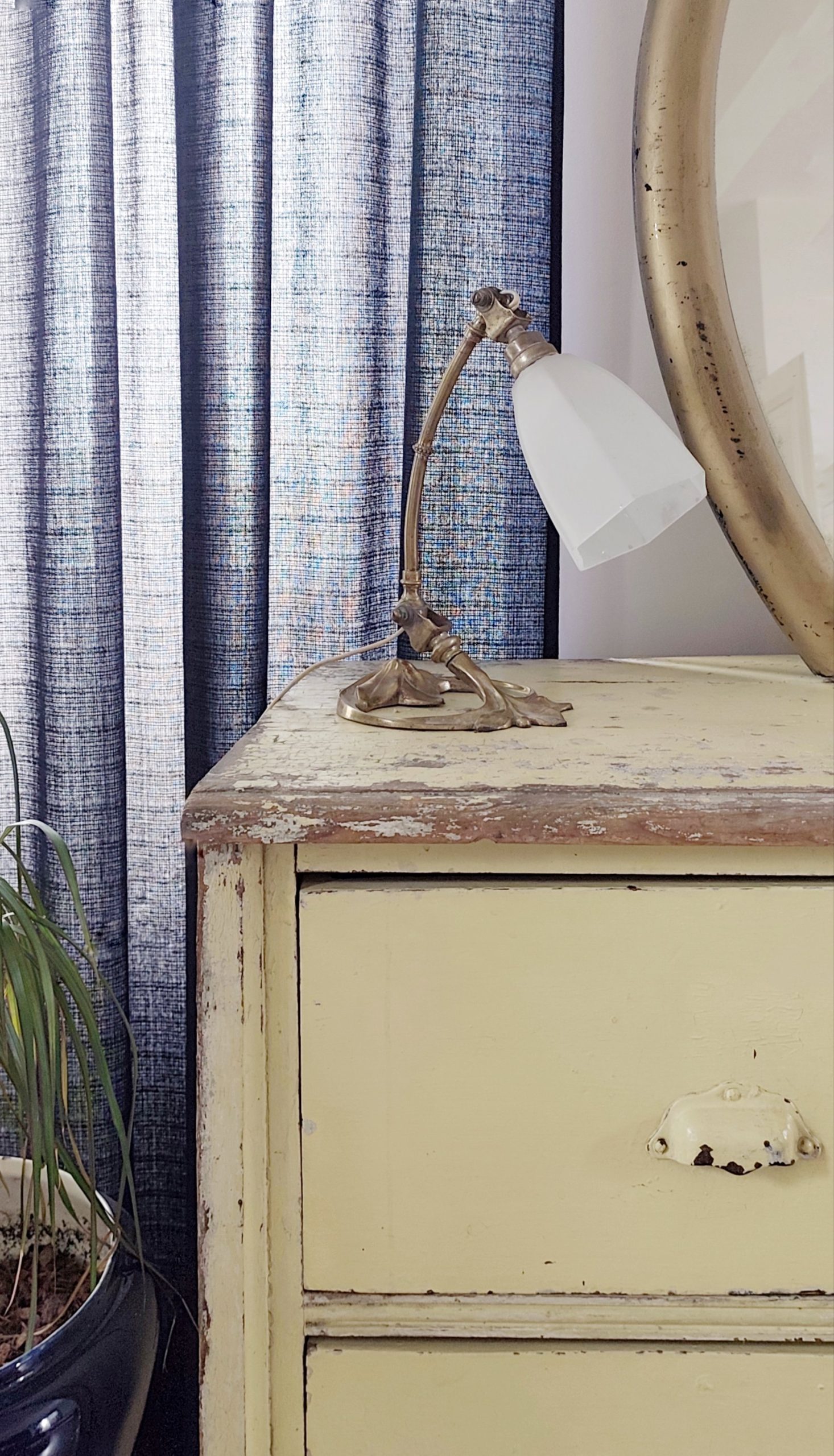 Lampe de table Art Nouveau + globe Art Déco – Image 2