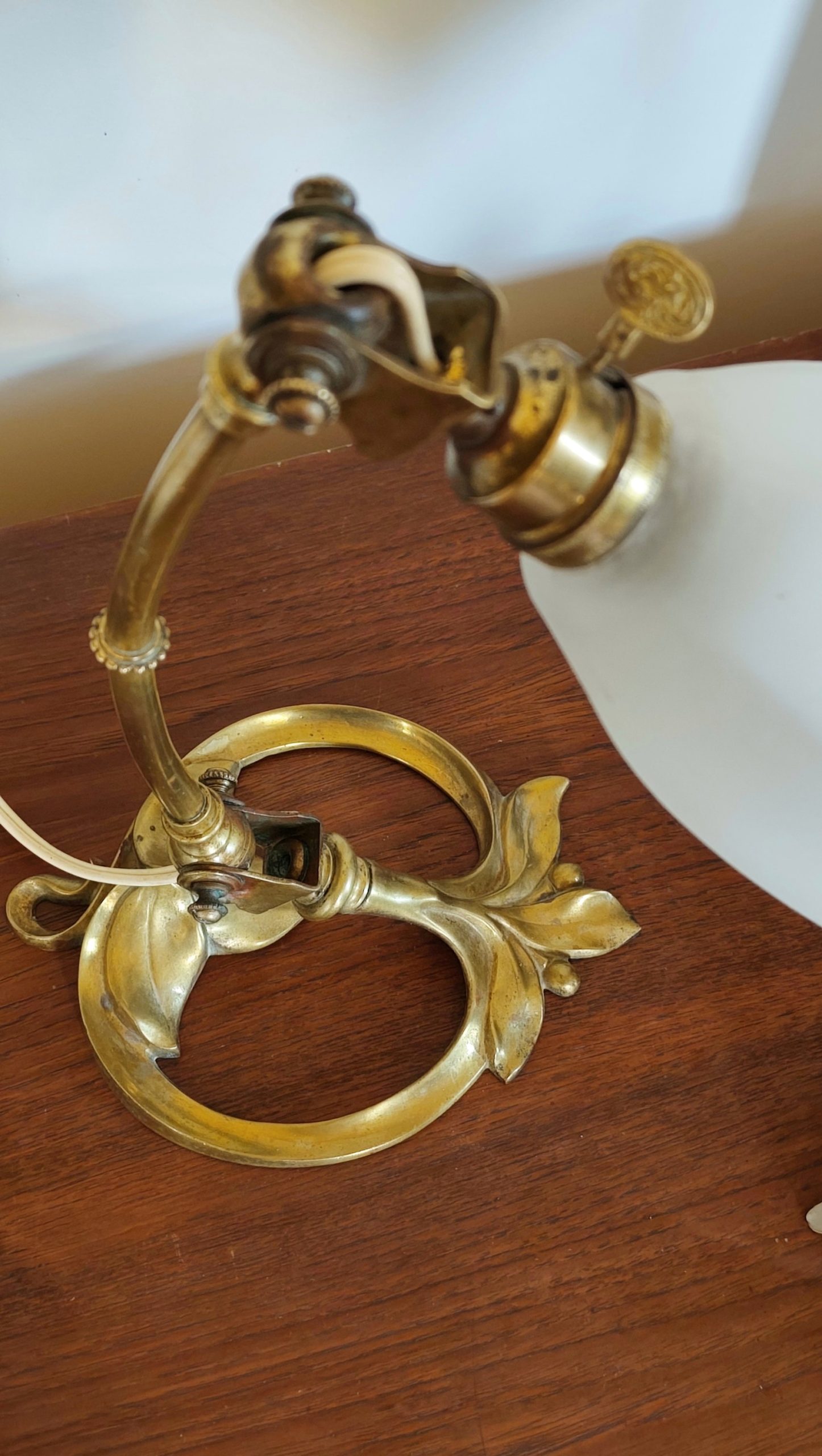 Lampe de table Art Nouveau + globe Art Déco – Image 7