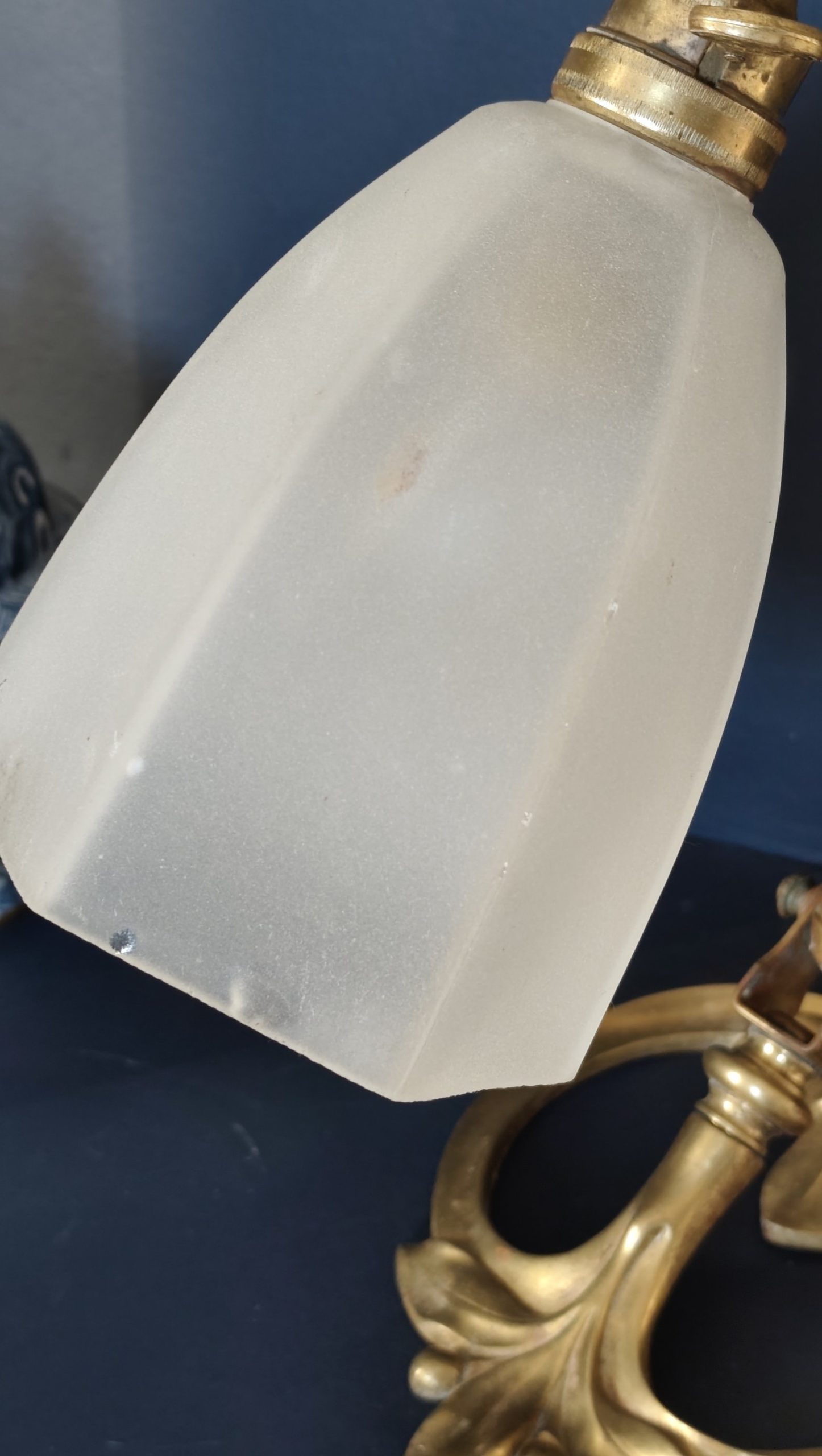 Lampe de table Art Nouveau + globe Art Déco – Image 3