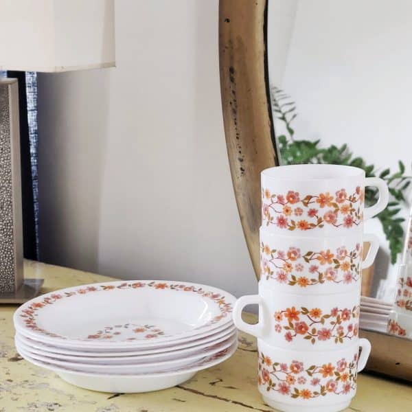 Ensemble vaisselle Arcopal années 70