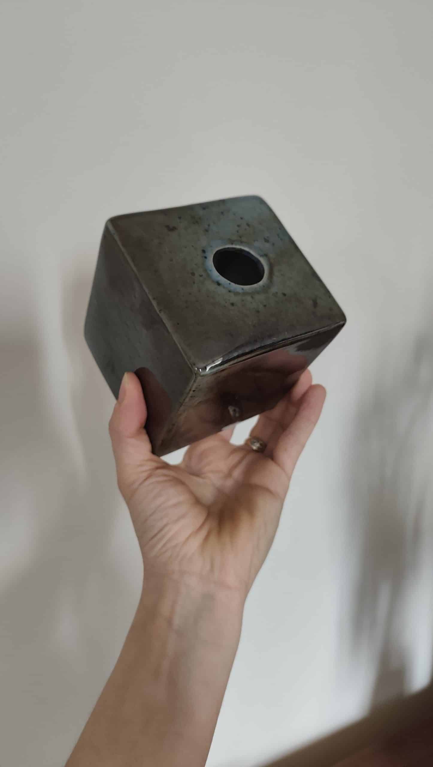 Vase cubique vintage Virebent – Image 4