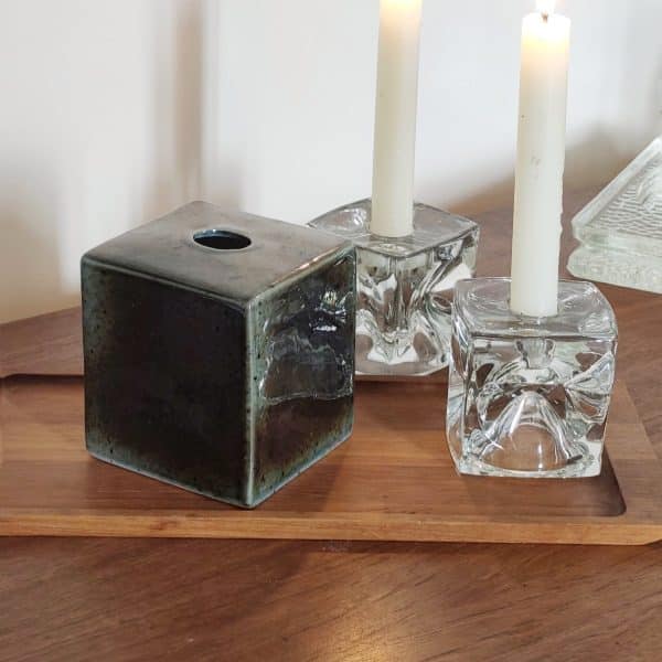 Vase cubique vintage Virebent