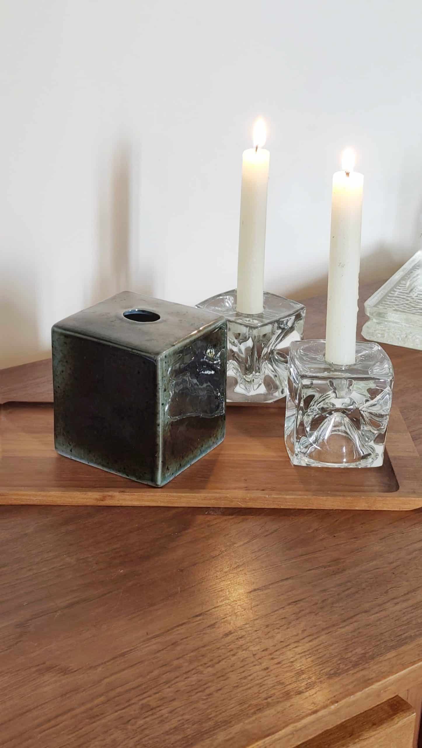 Vase cubique vintage Virebent