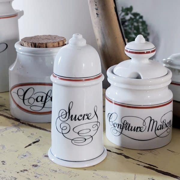 Réservés Ismenia - Trio de pots vintage en porcelaine d'Auteuil