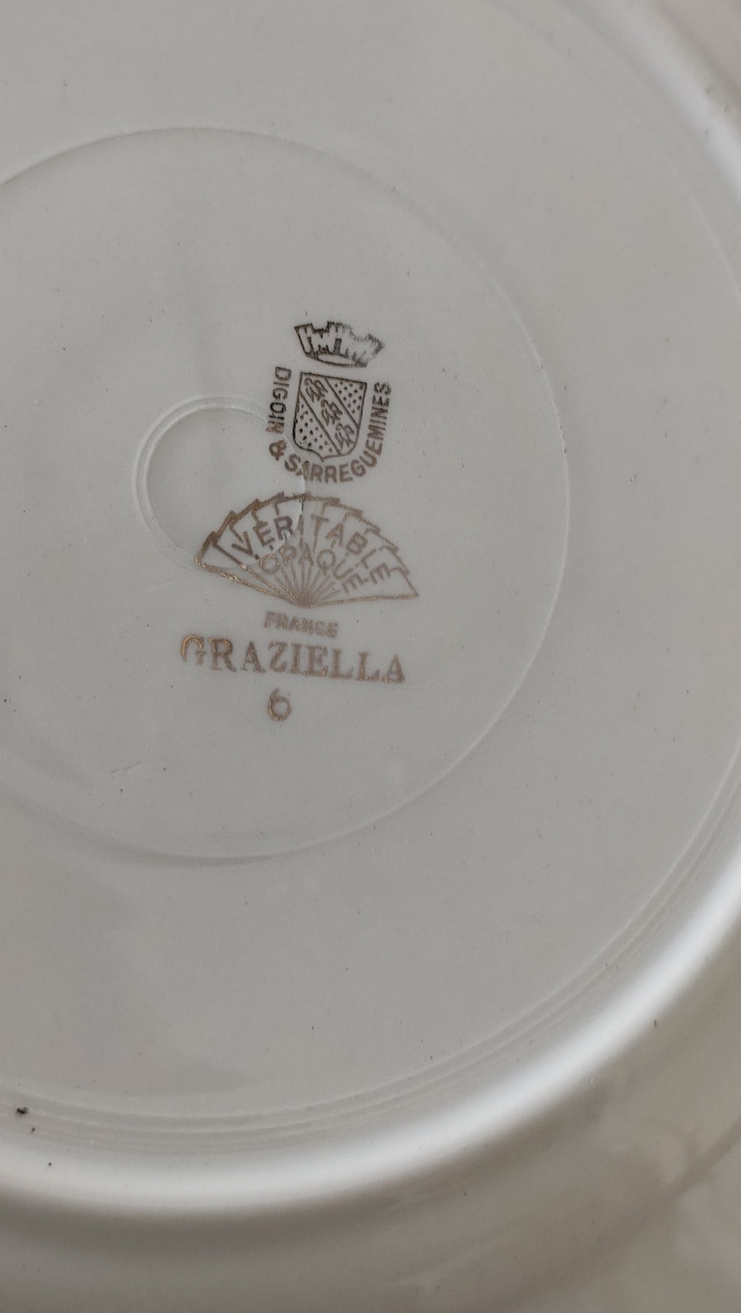 Ensemble de 8 assiettes à entremets/dessert Graziella vintage – Image 5