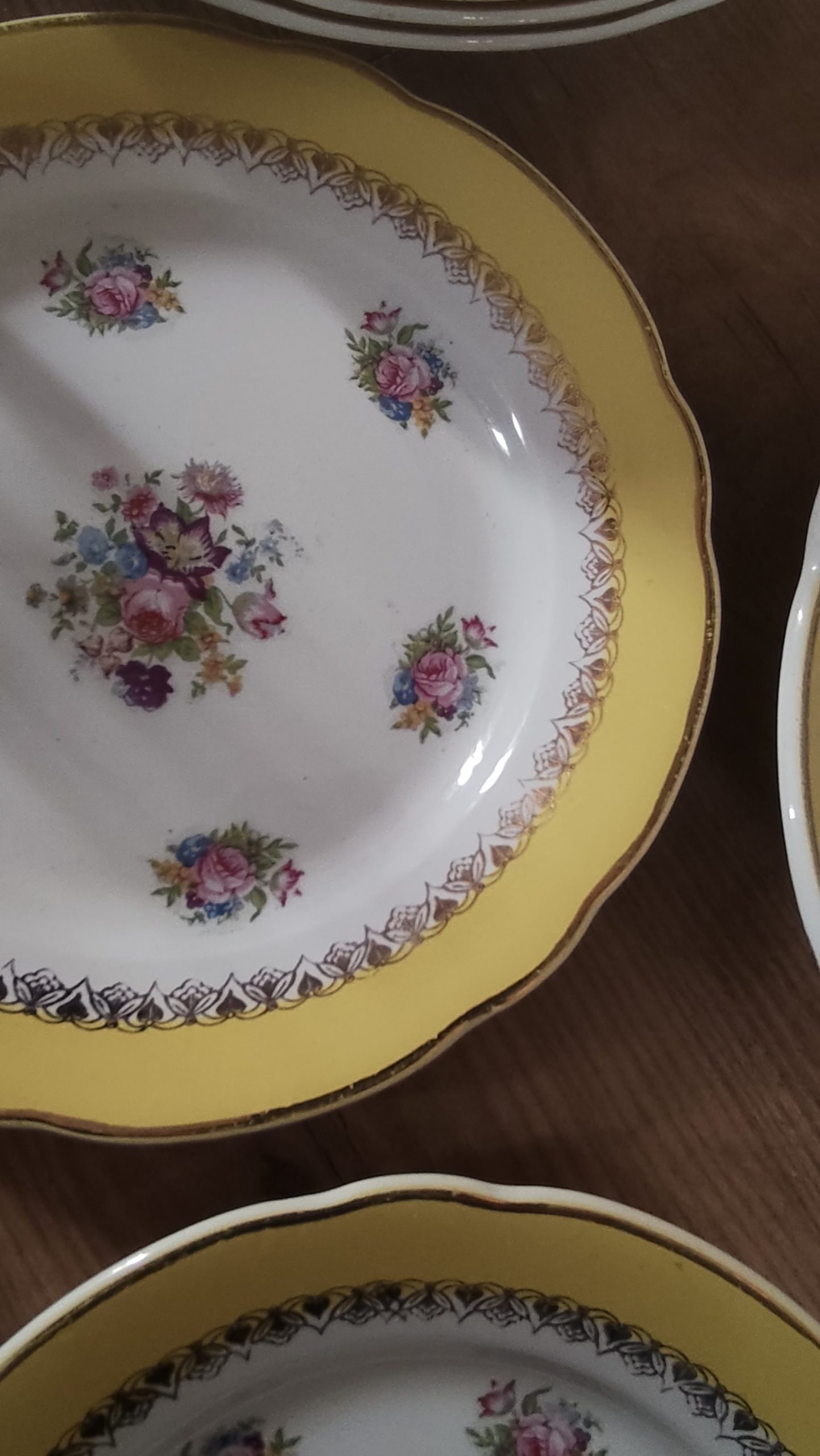 Ensemble de 8 assiettes à entremets/dessert Graziella vintage – Image 4