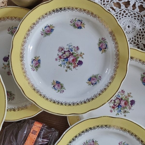 Lot de 8 assiettes plates Graziella vintage