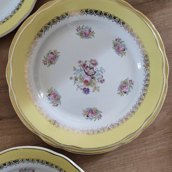 Ensemble de 8 assiettes à entremets/dessert Graziella vintage