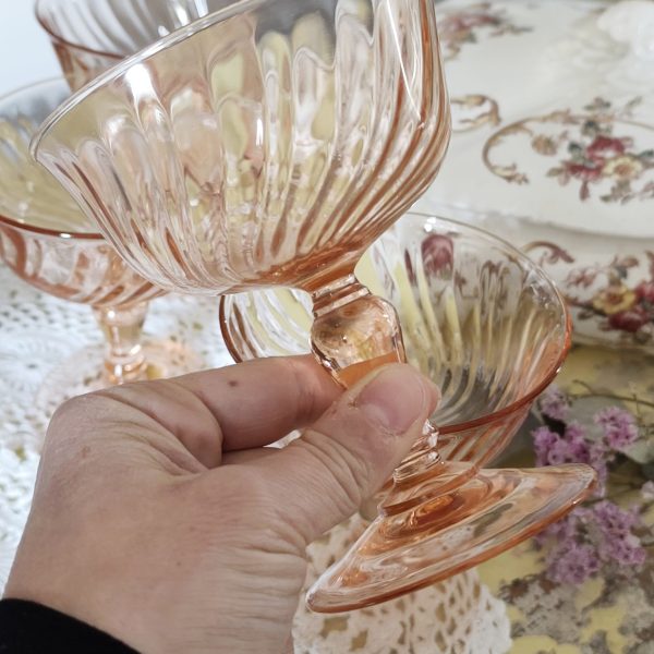 Coupes à champagne Rosaline vintage