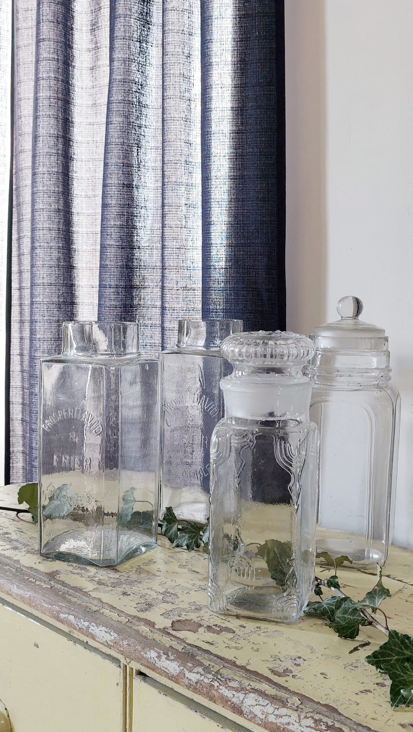 Ancien bocal à confiserie en verre – Image 3