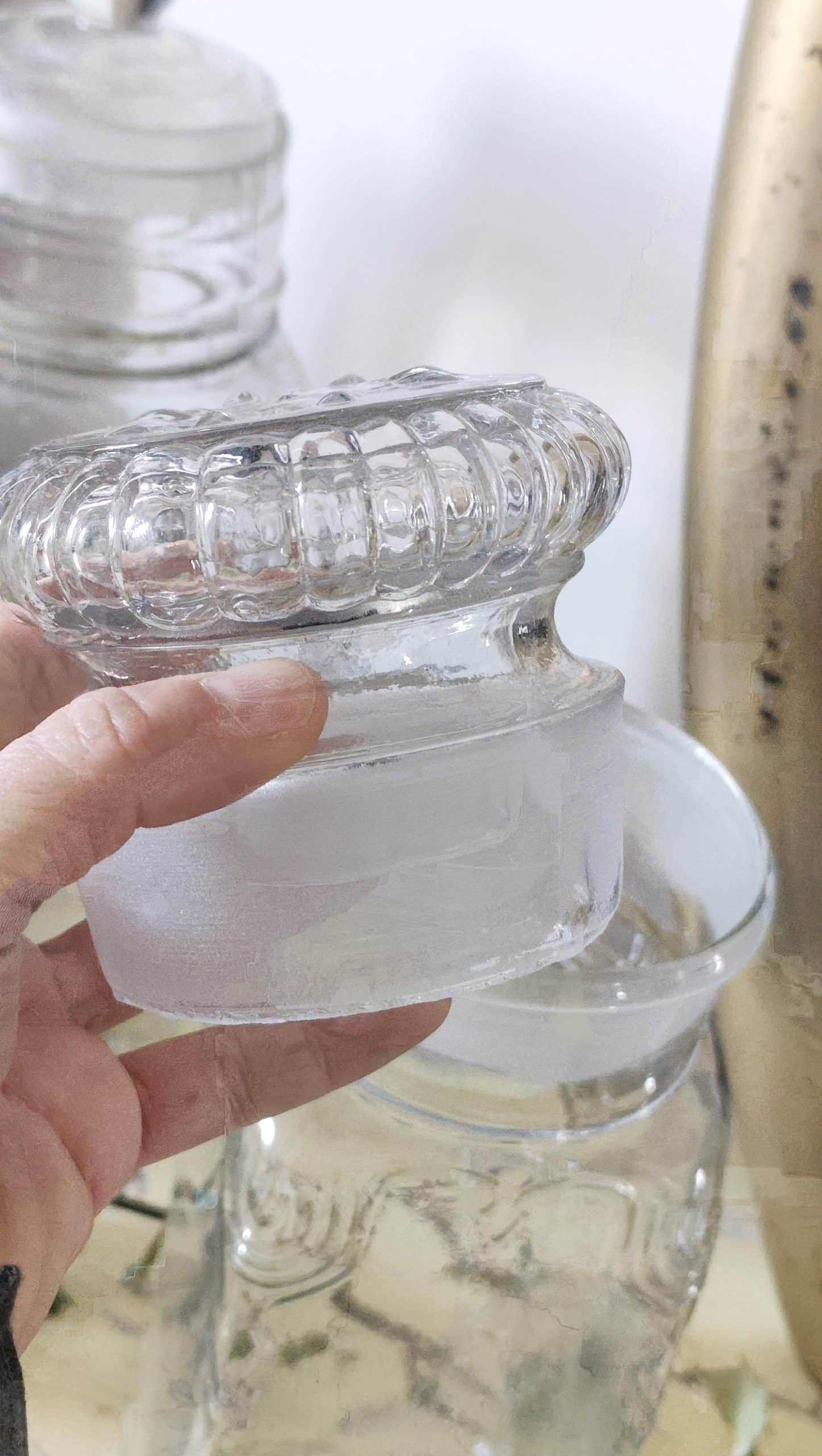 Ancien bocal à confiserie en verre – Image 4