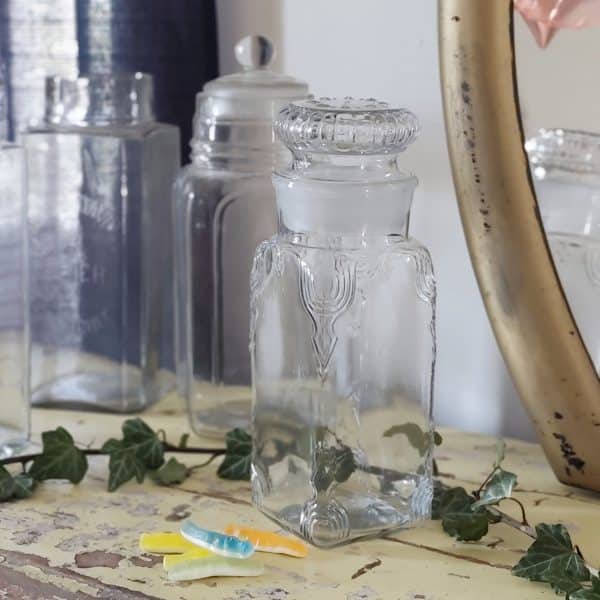 Ancien bocal à confiserie en verre