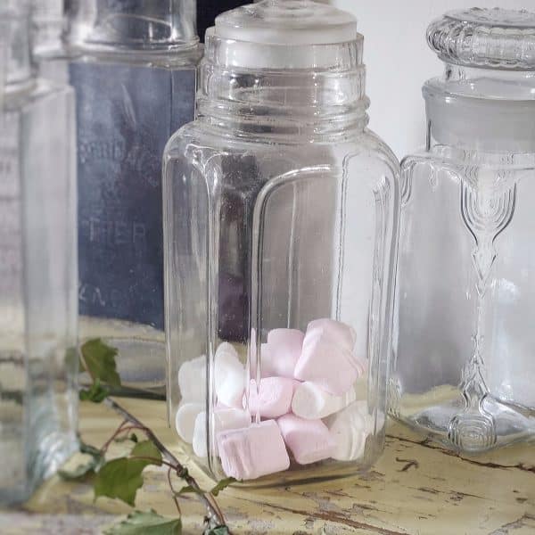 Ancien bocal à confiserie en verre