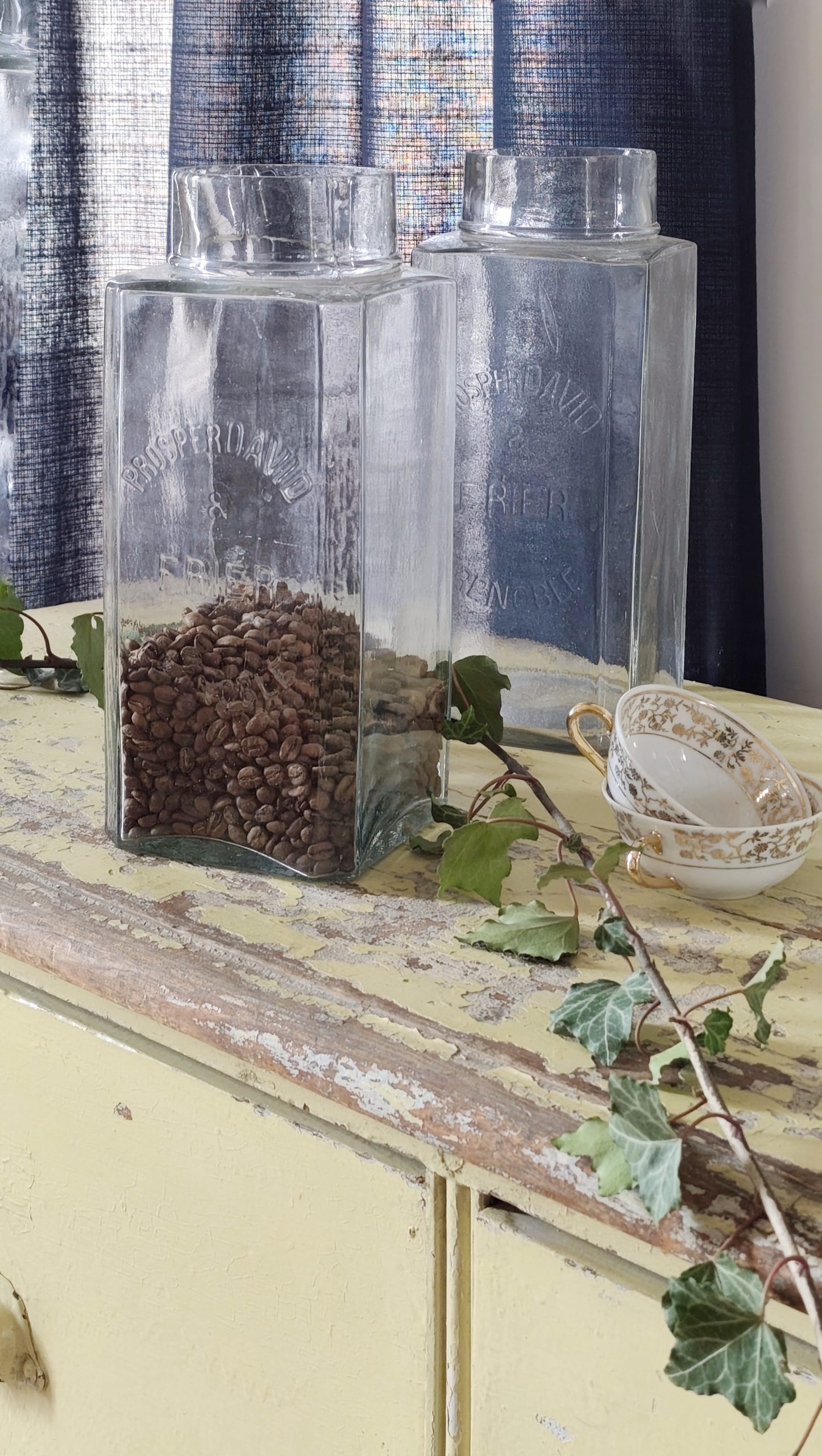 Ancien bocal à confiseries en verre Prosper et David – Image 5