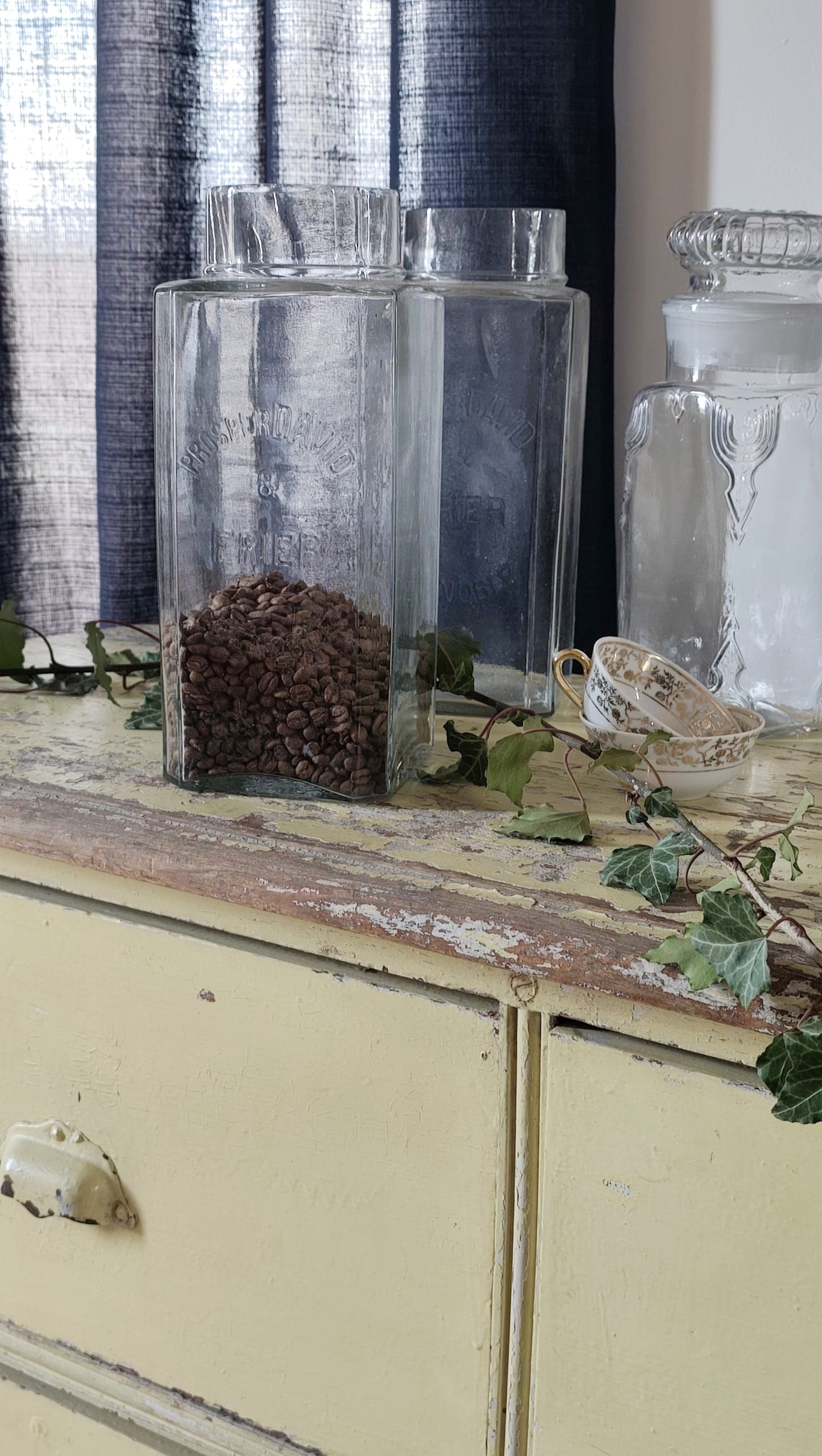 Ancien bocal à confiseries en verre Prosper et David – Image 6