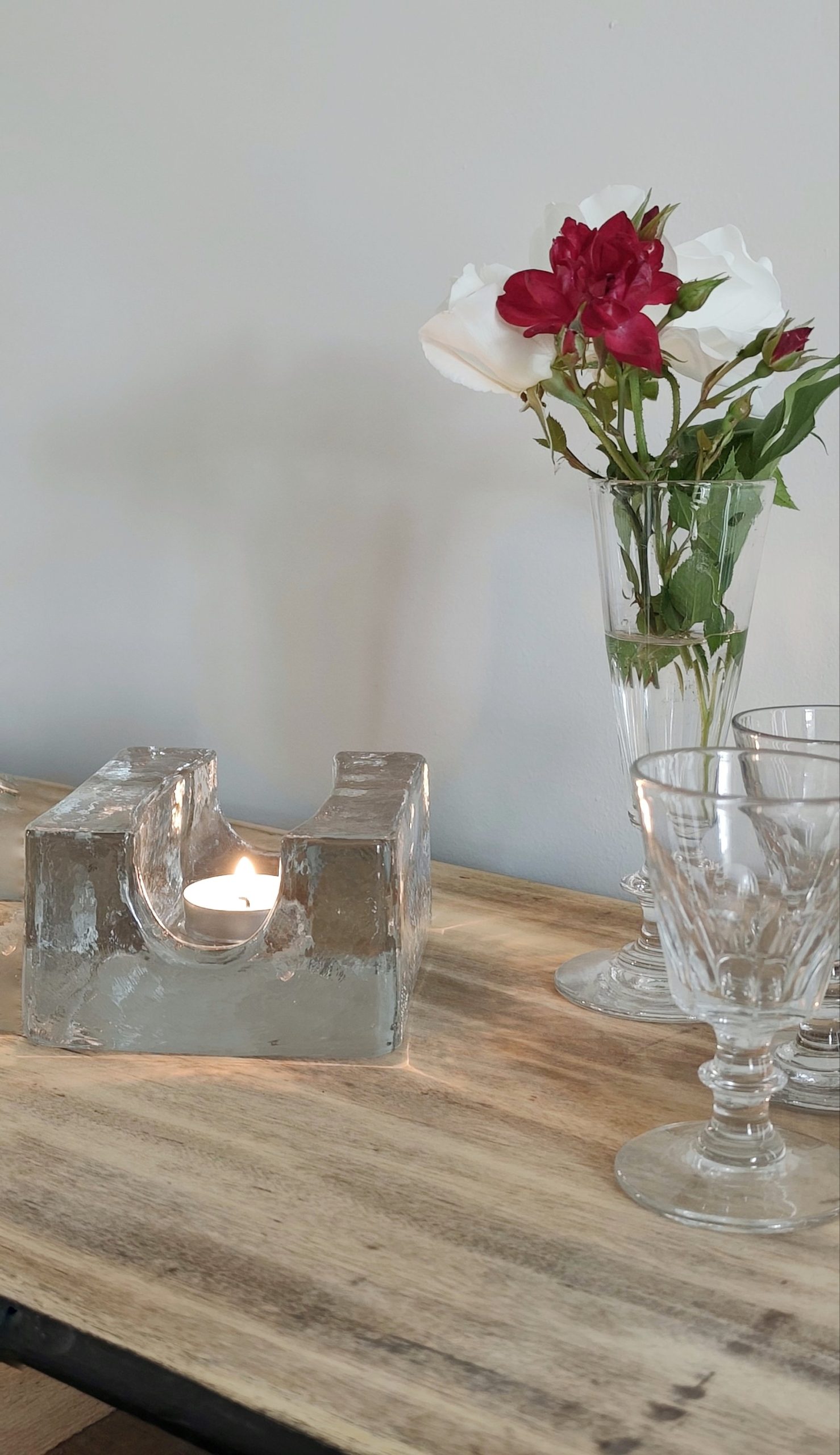 Ancien bougeoir scandinave verre épais – Image 4