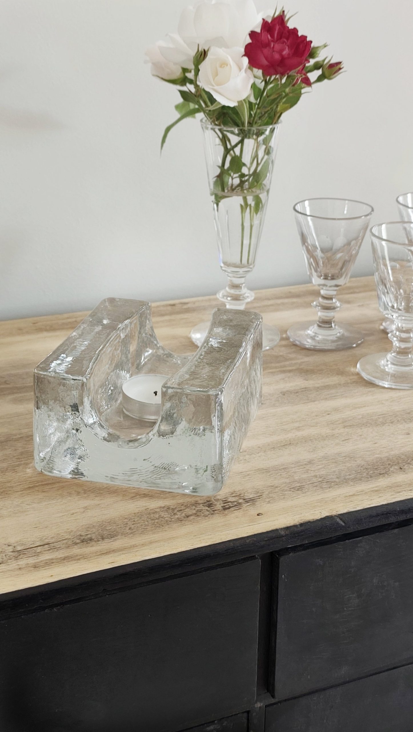 Ancien bougeoir scandinave verre épais – Image 6