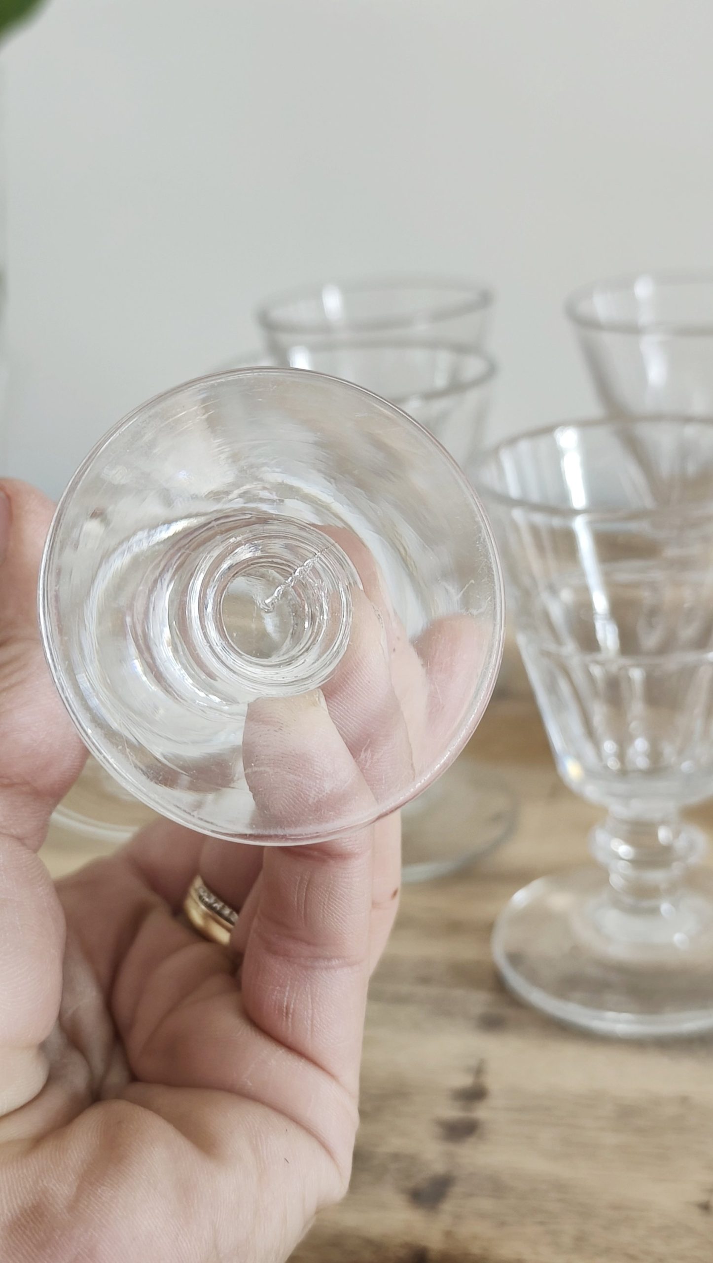 Lot de 6 verres à porto "Caton" en cristal fort, 19e siècle - Baccarat St Louis – Image 5