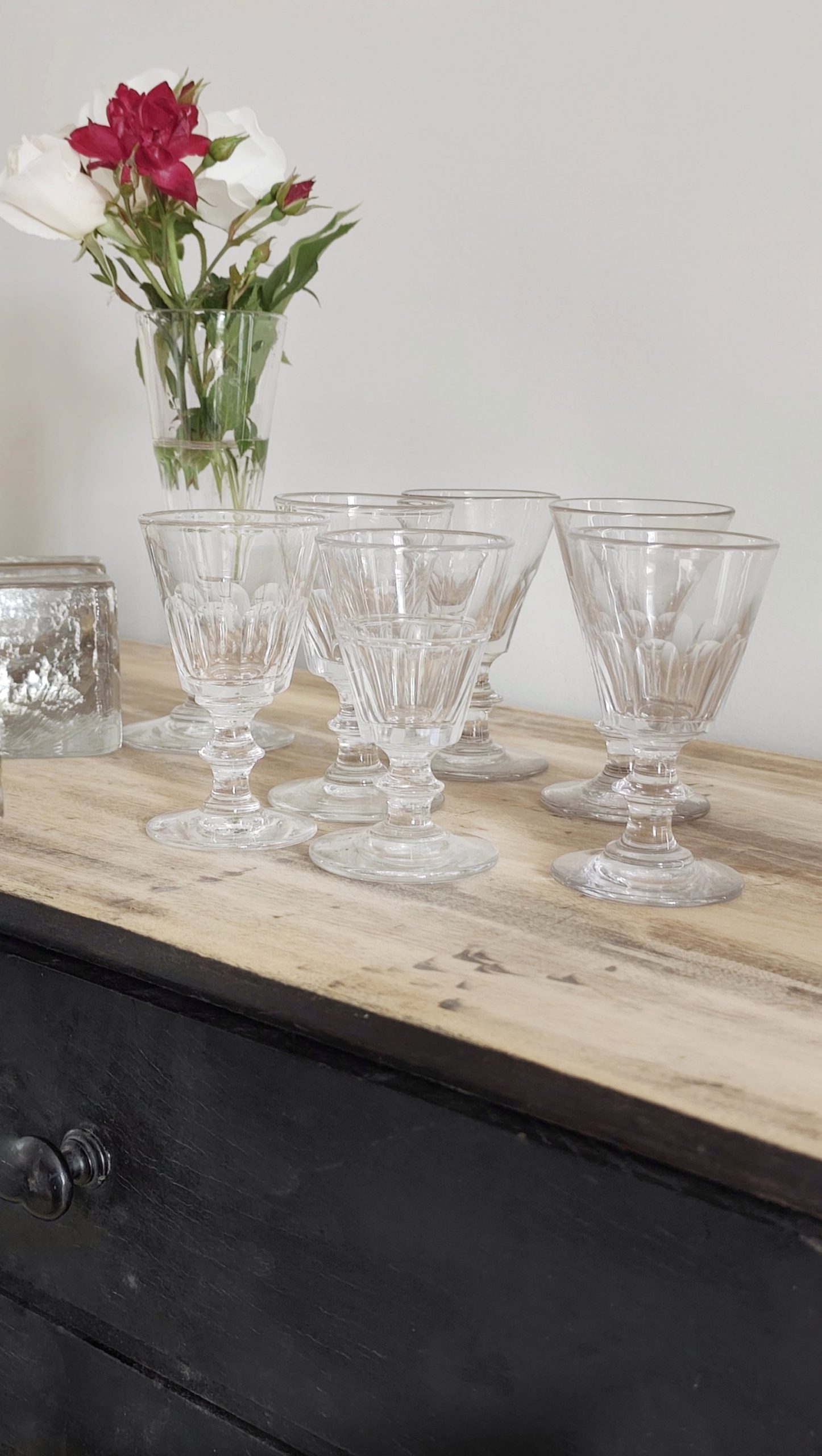 Lot de 6 verres à porto "Caton" en cristal fort, 19e siècle - Baccarat St Louis