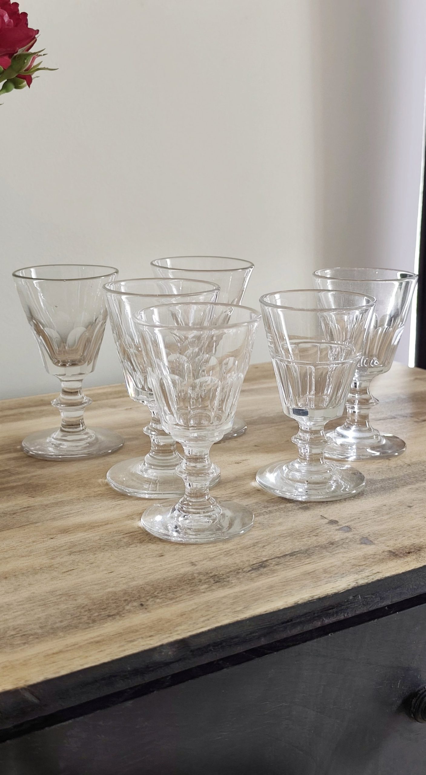 Lot de 6 verres à porto "Caton" en cristal fort, 19e siècle - Baccarat St Louis – Image 4