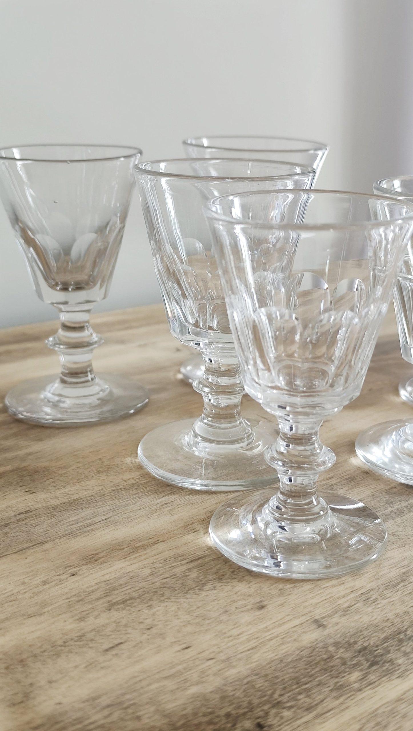 Lot de 6 verres à porto "Caton" en cristal fort, 19e siècle - Baccarat St Louis – Image 2