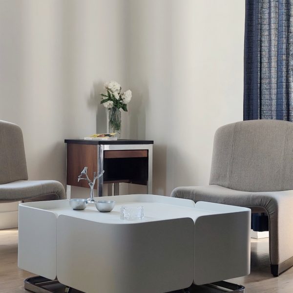 Table basse italienne vintage, space age années 70