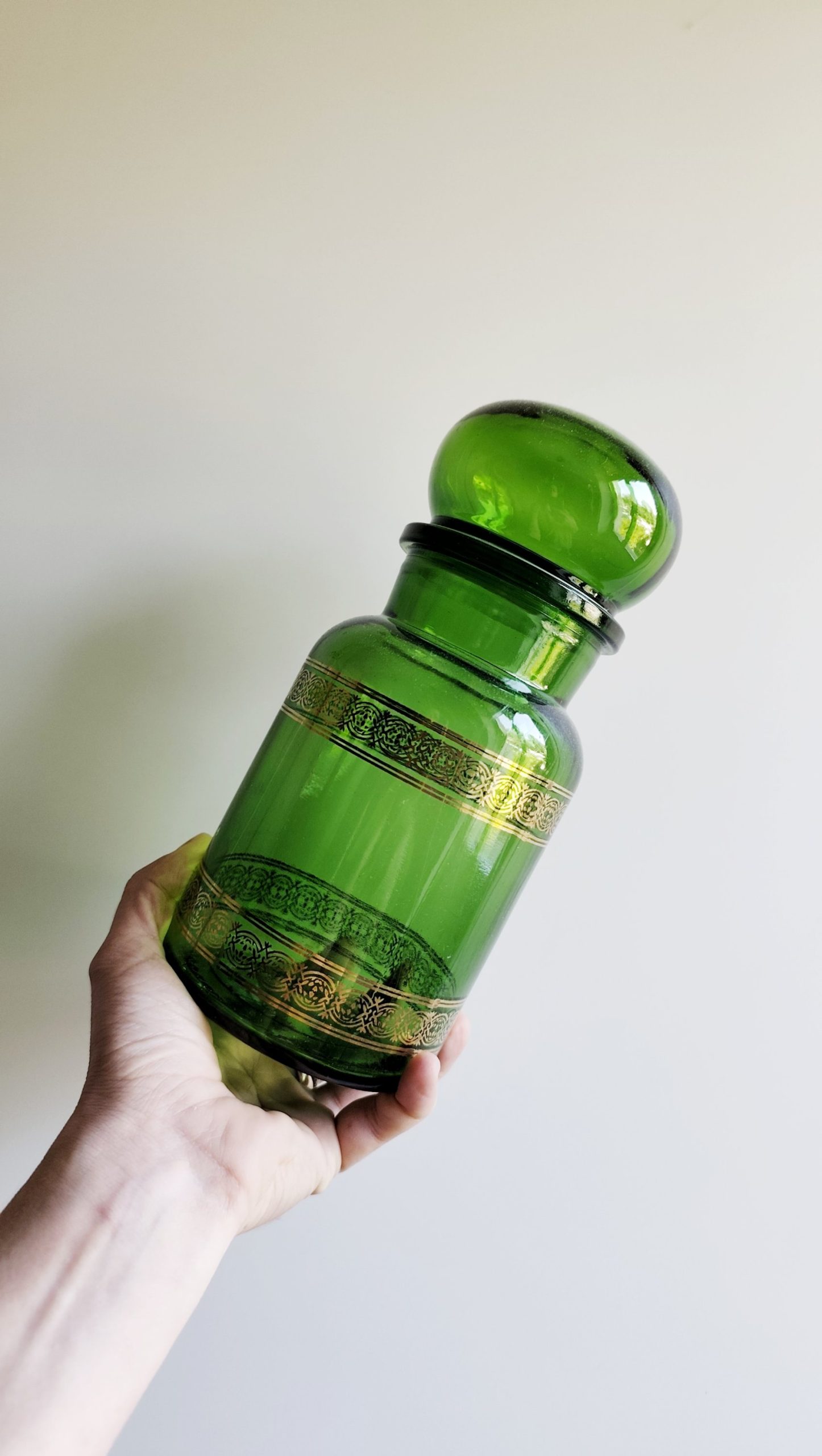 Ancien pot en verre années 70-80