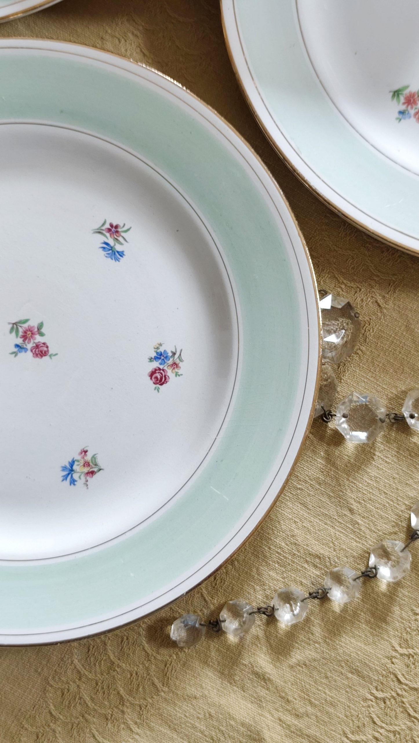 Lot de 6 assiettes plates mint liberty vintage – Image 5