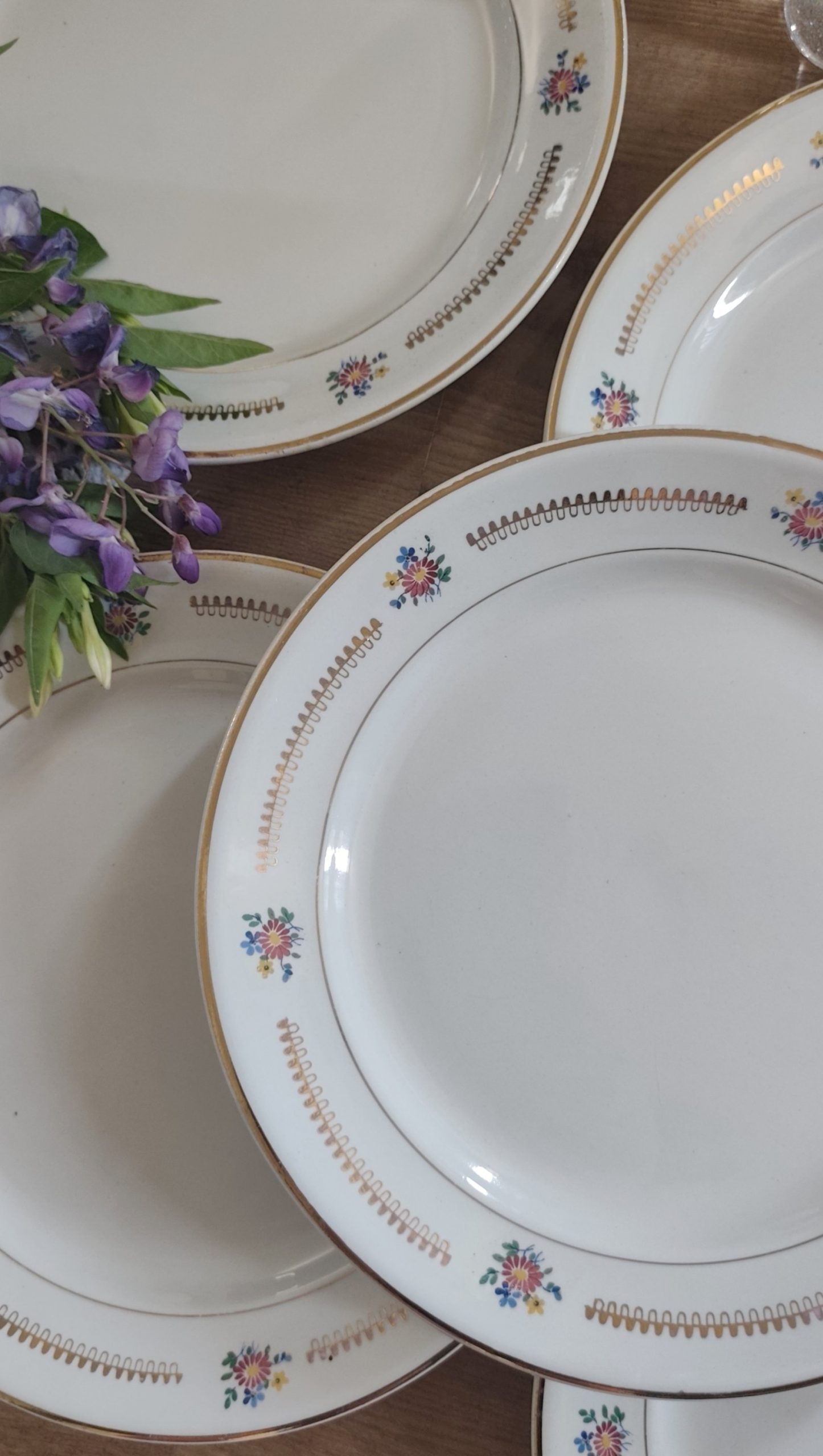 Lot de 6 assiettes plates vintage - Beaugency – Image 4