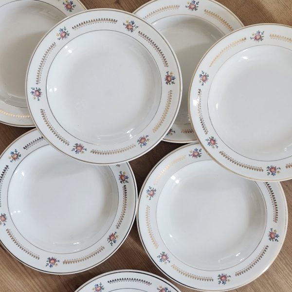 Lot de 8 assiettes creuses vintage - Beaugency
