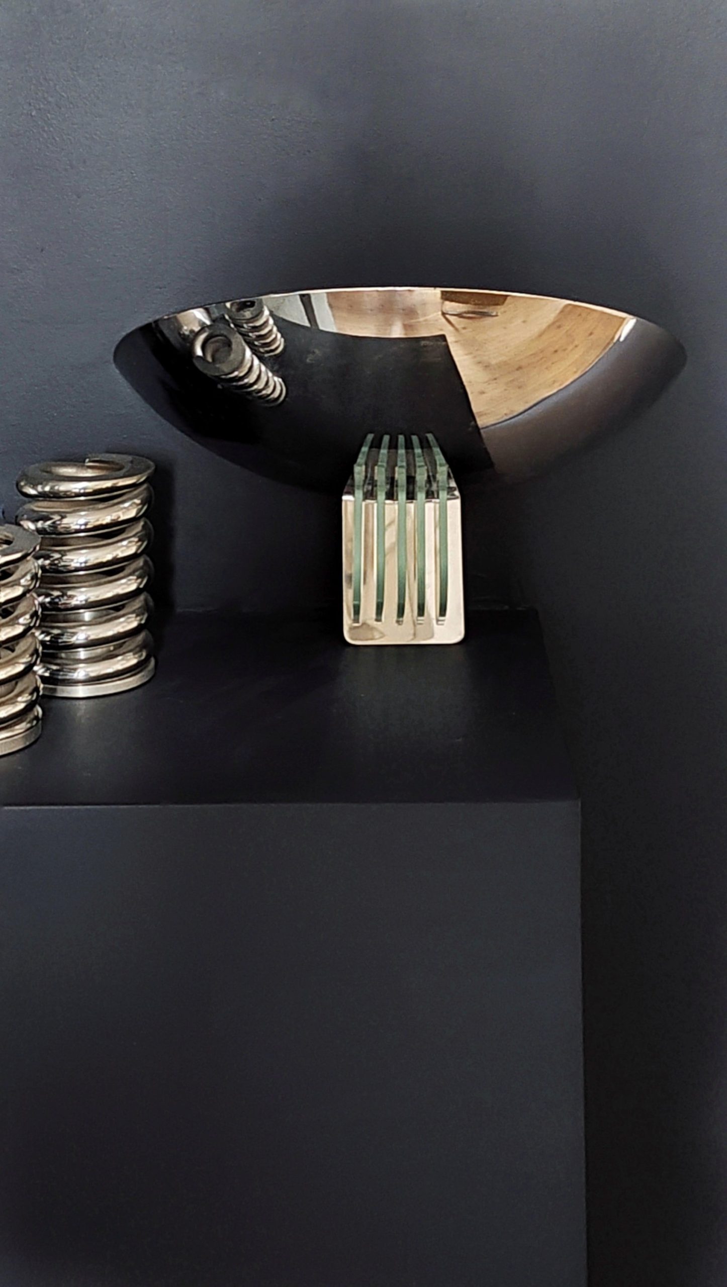 Paire d'appliques chrome vintage – Image 7