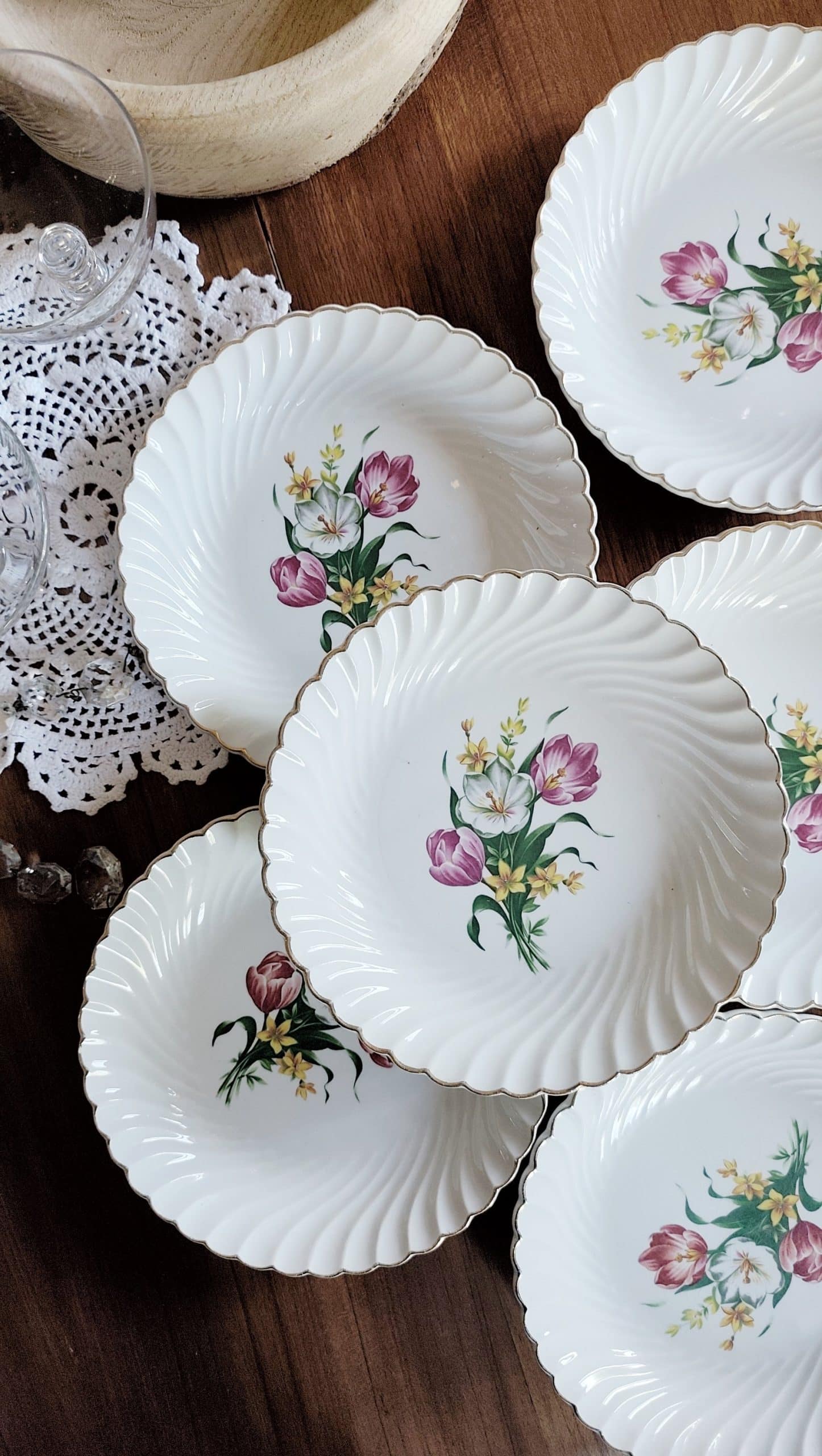 Lit de 6 petites assiettes/coupelles creuses